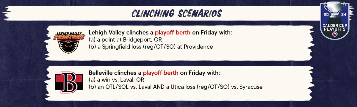 Friday’s @TheAHL #PlayoffPrimer is here: 🧮→ theahl.com/2024playoffpri… | #CalderCup