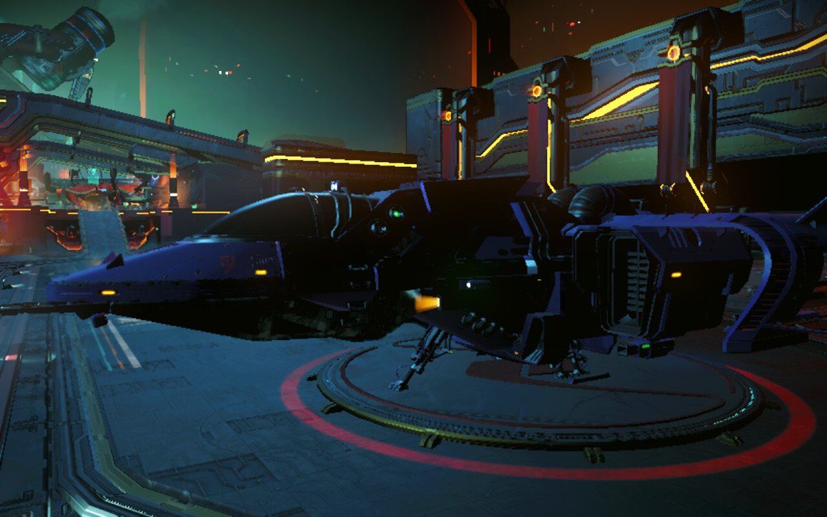 mikhailroberts's tweet photo. #hellogames #NoMansSky my custom ship, The Black Swan. … Yeah… I know it’s deep purple. There was no black color option when I made it. Purple looks great, anyway. https://t.co/oPSJwT5AyA