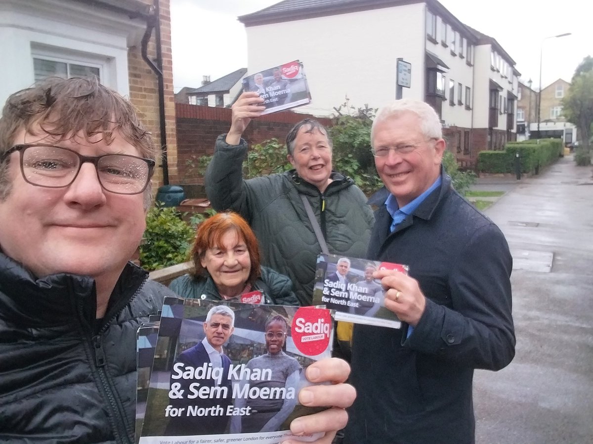Labourstone's tweet photo. Bit of a 🌧 @WFLabourParty #LabourDoorStep in #Leytonstone with @JohnCryerMP this AM. Plenty of support & excitement for @SadiqKhan @Semakaleng re today's #SuperLoop2 🚍 announcement & @UKLabour. #VoteLabour🌹 May 2nd. @GracieMaeW @CannHallCllr @miriammirwitch @kira_millana https://t.co/zLLEsuIRZA