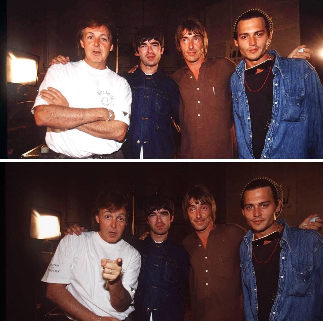 Johnny at the Charity Recording of Help Album as Aid for Bosnia at Abbey Road Studios, London on September 4th, 1995