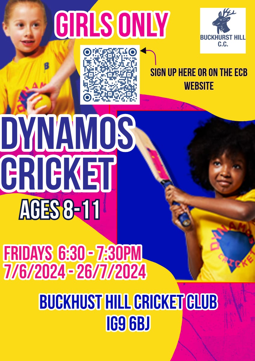 BHCC is running 8-week All Stars (boys &amp; girls aged 5 to 8) and Dynamos (girls aged 8 to 11) cricket sessions, starting 7 June. They focus on developing basic cricket skills in a fun, inclusive and safe environment &amp; your child also gets a free t-shirt! tinyurl.com/2p8x585p