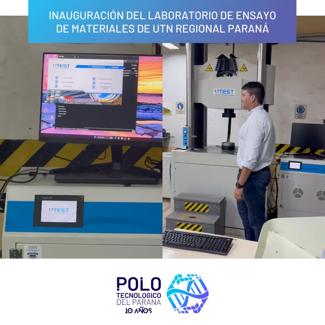 Participamos de la inauguración del Laboratorio de Ensayo de Materiales de la UTN Regional Paraná con nuevo equipamiento financiado con el programa Equipar Ciencia.