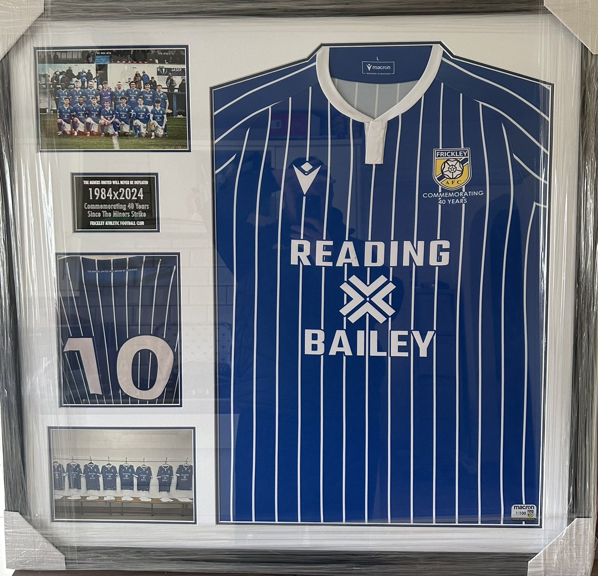Huge thank you to Matrix Frames & Displays Limited for framing our anniversary shirt! If anyone would like theirs framing don’t hesitate to get in touch!
