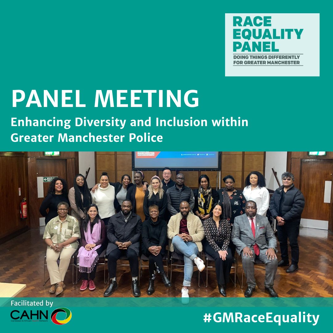 The #GMRaceEquality Panel recently met to discuss key topics on recruitment and retention of #Black and #Minoritised communities in our police force. 
Recommendations were made to enhance diversity and inclusion in Greater Manchester Police.
📍@AndyBurnhamGM @greatermcr