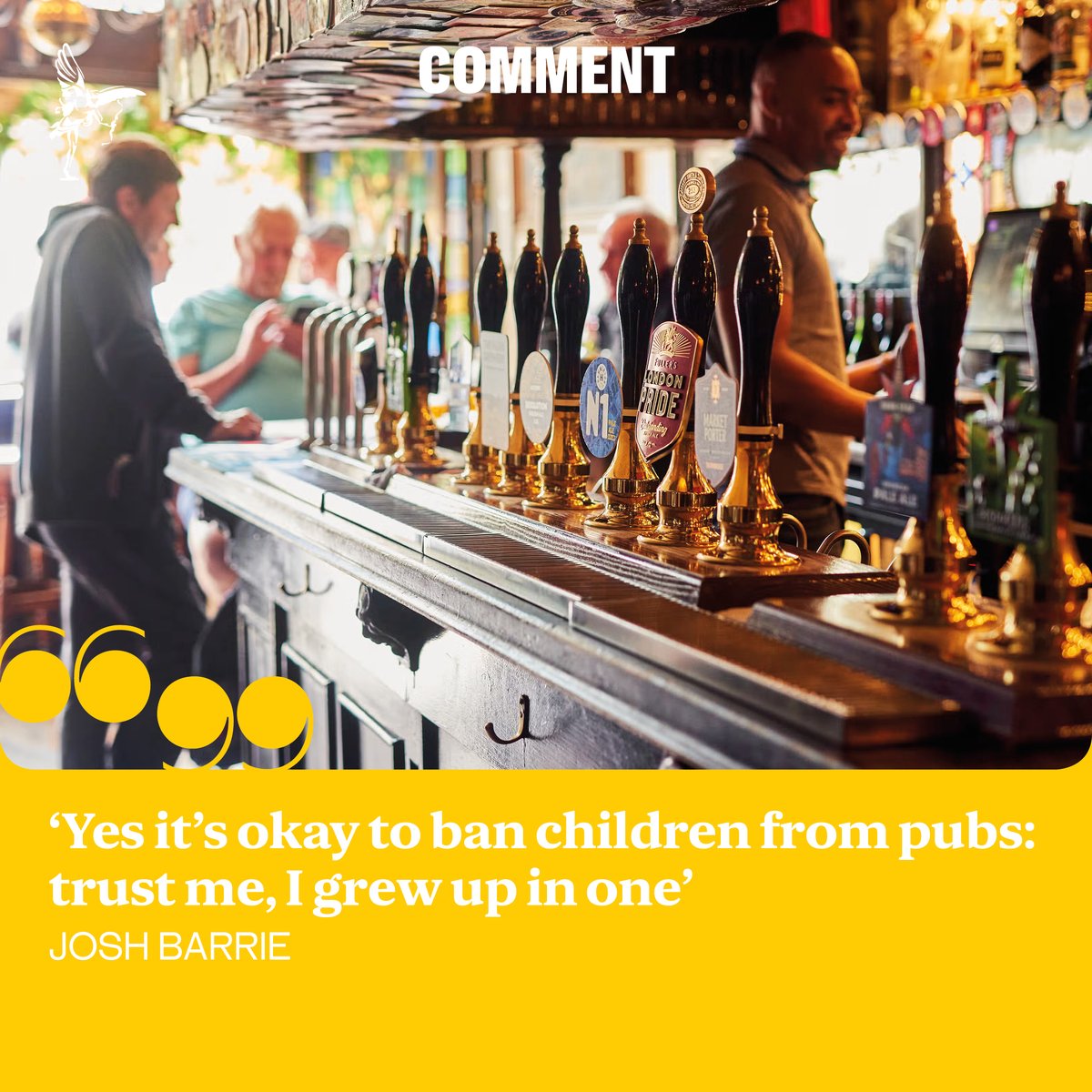 'Ultimately, city centre pubs are simply not appropriate for children. Kids are loud and vulnerable, slapdash and chaotic', writes Josh Barrie Read more: standard.co.uk/comment/pubs-b…