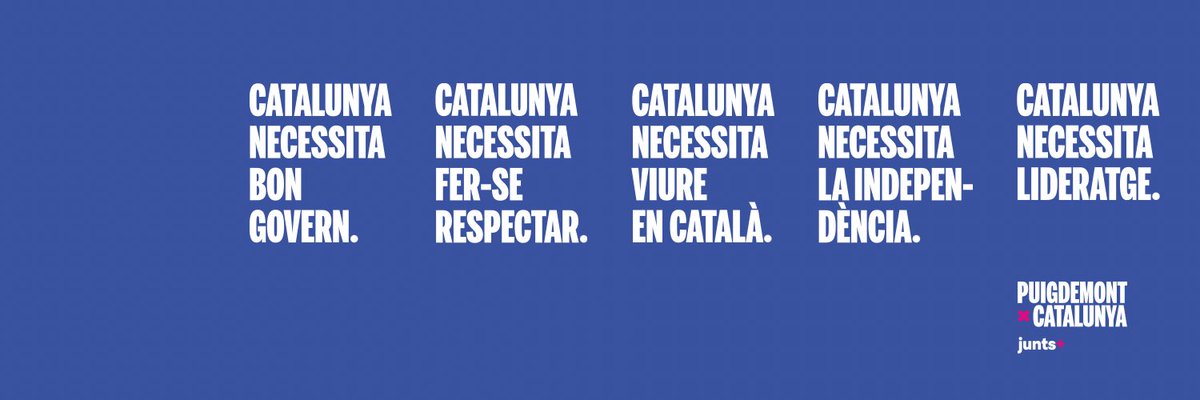 👐🏻 #Catalunya necessita bon govern, fer-se respectar, viure en català, lideratge i la independència. Suma-t'hi! 👇🏻 puigdemont-president.cat/suma-thi/ #PuigdemontPresident