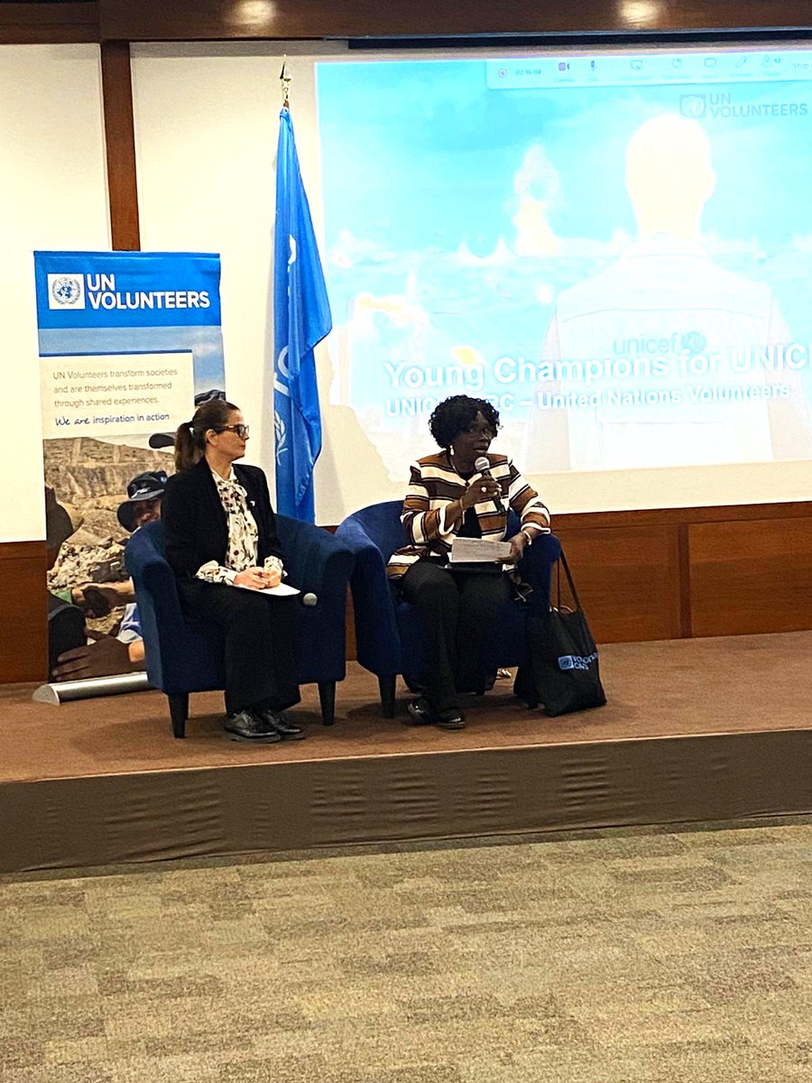 UNV_ROWCA's tweet photo. Inspirational moments at the #ECOSOCYouthForum side event! We discussed how partnerships with @UNICEFDRC and @UNVolunteers create opportunities for youth in the DRC🇨🇩. The Young Champions Programme empowers them with the tools to succeed! #YouthOpportunities #UNVolunteers #EYF https://t.co/oAXgvraH1d