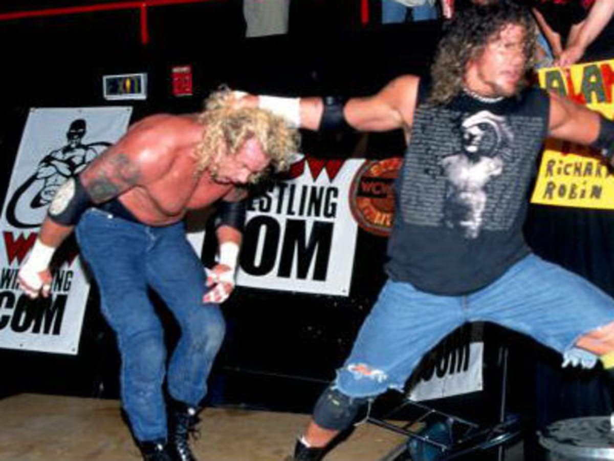 26 years Ago Today At WCW Spring Stampede 1998 @theraveneffect Faced Off With @RealDDP In A Ravens Rules Match