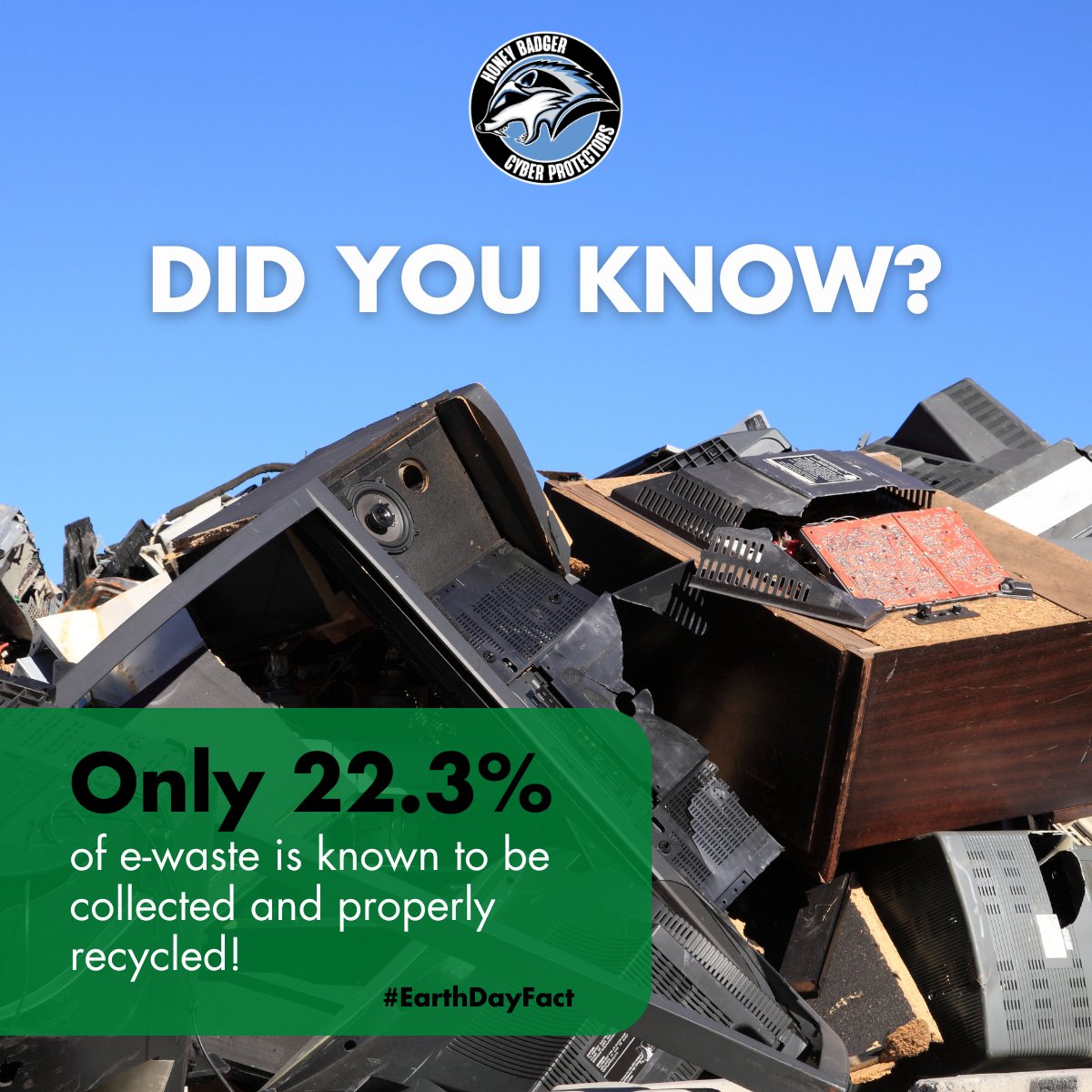 As we look ahead to #EarthDay, remember that sustainability extends to how we manage our IT assets. In 2022, only 22.3% of e-waste was collected and properly recycled!

#GreenIT #SustainableSolutions #ITAD #ITAM #Reclamere