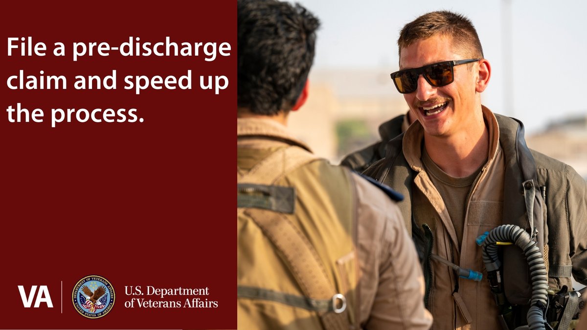 Don't wait to file a claim for disability benefits! Filing a pre-discharge claim may help speed up the claim decision process so you can get your benefits sooner. Learn more: va.gov/disability/how…