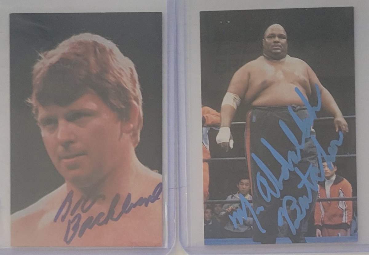 Just added these signed 1981 Popy Bob Backlund and Abdullah The Butcher cards to my PC #abdullahthebutcher #bobbacklund #popy #WrestlingCards #Japan #japanesewrestling #wwe @LasVegasSlabs @Tweet_Wrestling @CardPurchaser @vintagepuro @JeremyCom