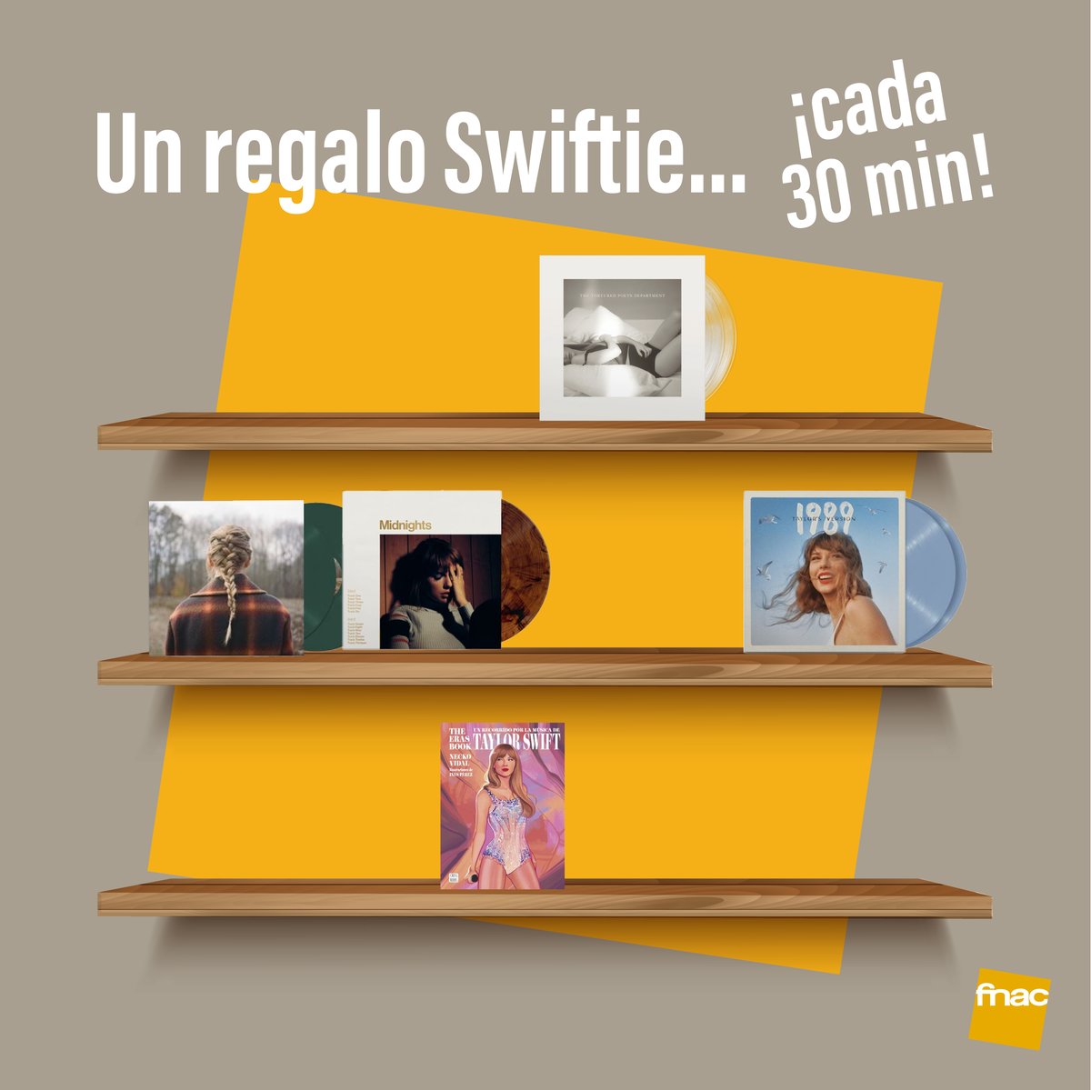 🤍 SORTEO 🤍

¿En qué era estás? Elige la que más te represente de Taylor Swift y a reputar.

 Para participar:
✅ Síguenos en <a href="/Fnac_ESP/">Fnac España</a>
✅ RT + Fav
✅ Menciona a un amigui
✅ Dinos qué disco o libro quieres con #FnacSwiftie

BBLL epr.ms/4cUMojr