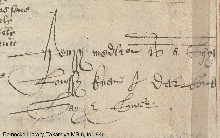 Me: 'Annotations in medieval manuscripts are invaluable witnesses to the intellectual way readers in the past responded to medieval texts.' Annotations in medieval manuscripts: ‘Henry Medlton is a shyt and loussy knav I dar bowth say and swer’. 😂