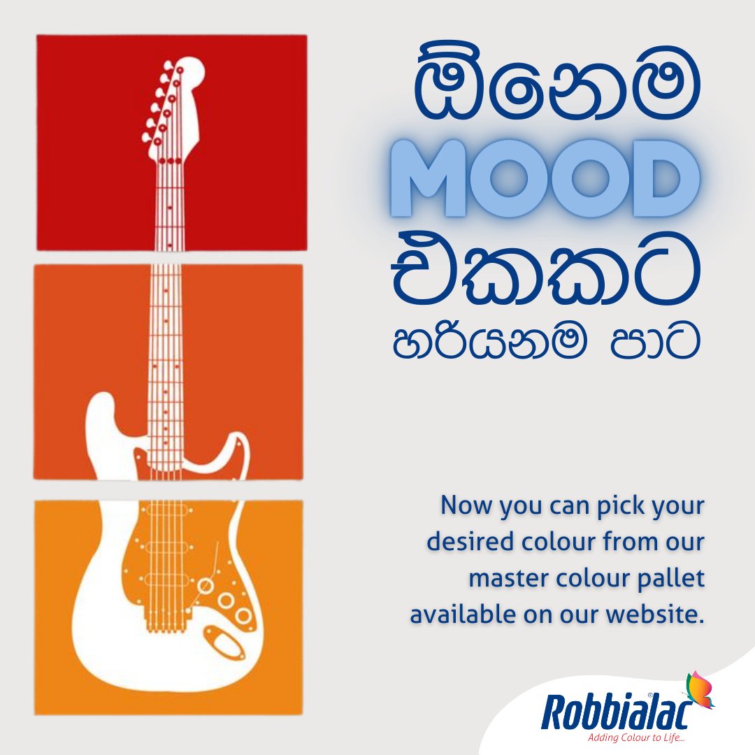 robbialaclk's tweet image. ඕනෙම MOOD එකකට හරියනම පාට!
Now you can pick your desired colour from our master colour pallet.

Dive into our master colour palette on our website and pick the hue that speaks to your soul. Let your mood shine through with every shade!

#ColorMeHappy #MoodBoost #ChooseYourVibe
