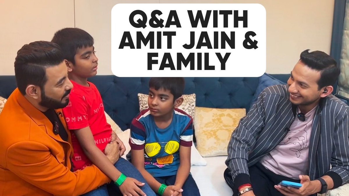 This is probably the first time where a shark and their family members joined me for a behind the scenes chat on SharkTank and more. @amitjain at heart is a techie, true to his profession loves driving, is a doting father to 2 adorable kids and played a big role in getting me