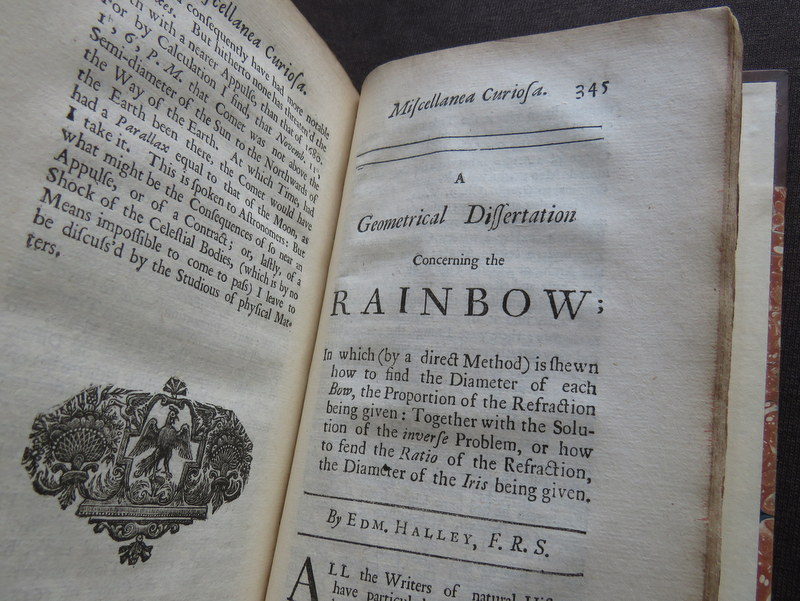 NATURAL PHENOMENA 1723 HALLEY Plates MATHEMATICKS COMETS ASTRONOMY STAR EQUATION

#books #antiquarian #18thcentury #astronomy #stars #comets #rainbows #naturalhistory #science #bookauction 
bit.ly/4437Y15