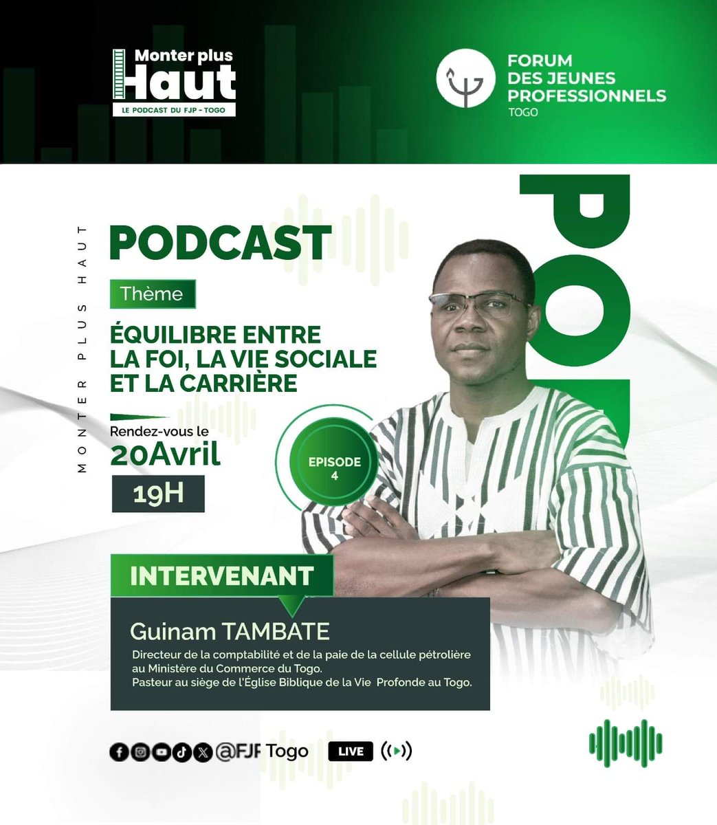 La foi, la vie sociale et la carrière ! Comment concilier ces 3 domaines de notre vie ? C'est là une question que plusieurs se posent. 
Demain, nous vous livrons l'épisode 4 de #MonterPlusHaut qui aborde le sujet !

Rendez-vous à ne pas manquer.

#monterplushaut #lnnovation