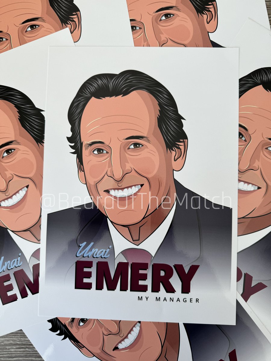 Super Unai Emery Print - Giveaway! 🦁 🖼️ 1️⃣ Follow @VP1897 & @BeardOfTheMatch 2️⃣ Retweet & Like this post 3️⃣ Reply with a score prediction for the home game against Bournemouth on Sunday ✨ Winner announced on Sunday evening! #AVFC #UTV #UnaiEmery #AFCB #AVLBOU
