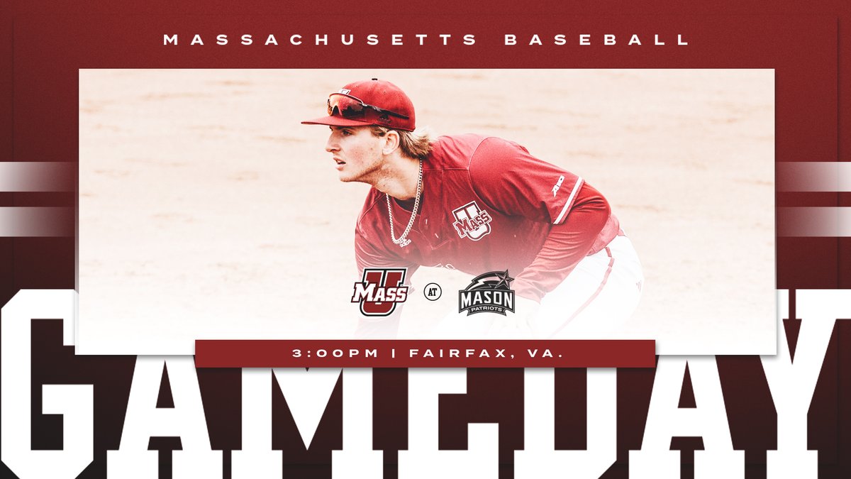 Minutemen vs. Patriots. Game One. 🆚 George Mason 📍 Fairfax, Va. 🏟️ Spuhler Field ⏰ 3 p.m. 📺 ESPN+ 💻 tinyurl.com/yfwkfu33 📊 tinyurl.com/3y47j48e #Flagship🚩