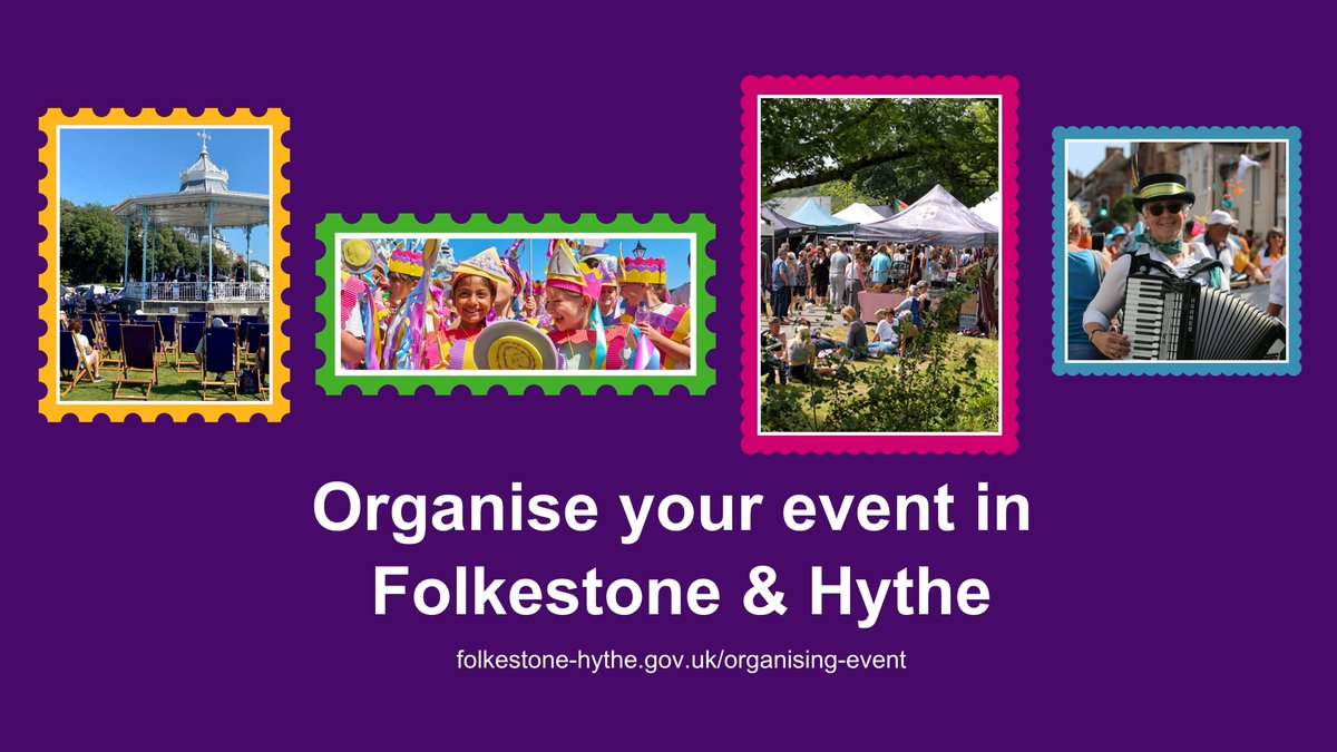 ☀️ Looking to run an event over the summer? 🎶 Get your application in as early as possible as big events require involvement from quite a few organisations to get right. 📝 Learn about what things we need to know to help get yours organised here ➡ folkestone-hythe.gov.uk/organising-eve…