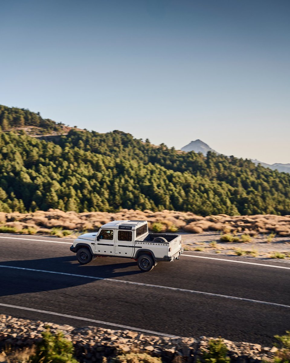 The ultimate on-road and off-road companion, the INEOS Grenadier Quartermaster pick-up. #Quartermaster #4x4