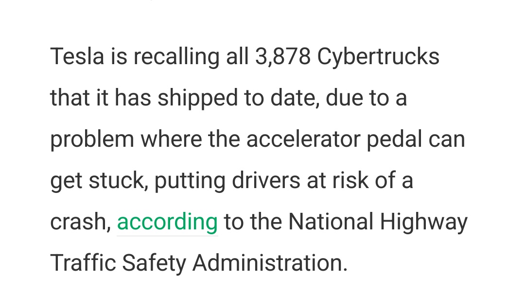 The cybertruck recall making them finally reveal the sales figures is so good, it sold half as much as the DeLorean lmao