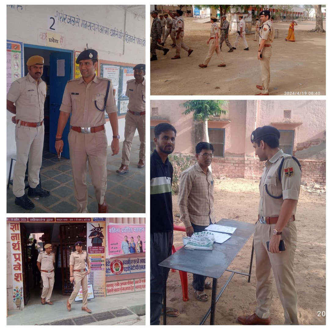 #churupolice जिला SP जय यादव द्वारा बुथों का किया गया निरक्षण अधिकारियों व कर्मचारियों को दिए आवश्यक दिशा निर्देश। @IgpSikar @PoliceRajasthan @JhunjhunuPolice @SikarPolice