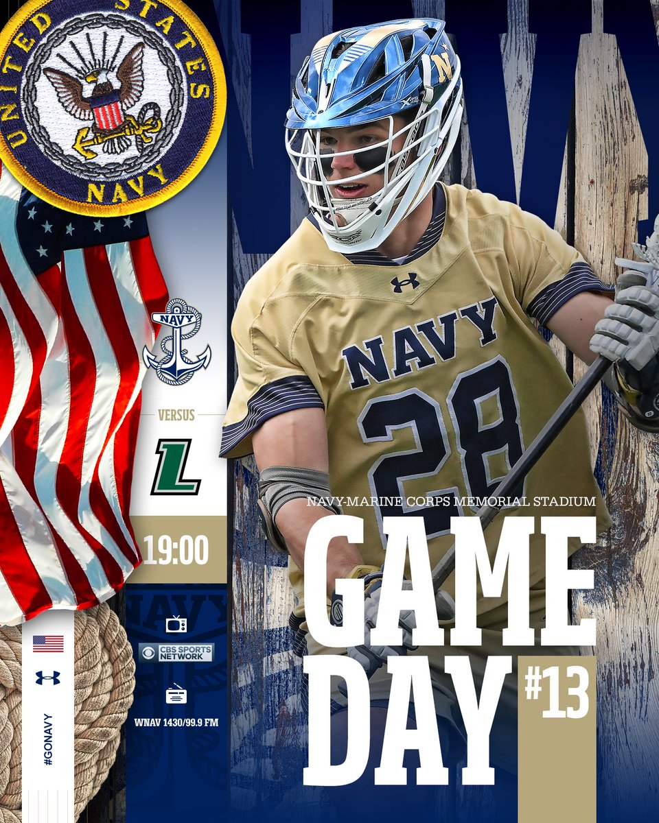 Big one in the Patriot League and it’s FRIDAY NIGHT LIGHTS! Something to prove! 📍: Navy-Marine Corps Memorial Stadium 🇺🇸: 1855 ⏰: 1906 Uniform: 🔵⚪️⚪️ 📺: CBS Sports Network Radio:1430WNAV w/ @PeteMedhurst and @Jomilmil #BATL #GoNavy⚓️🇺🇸