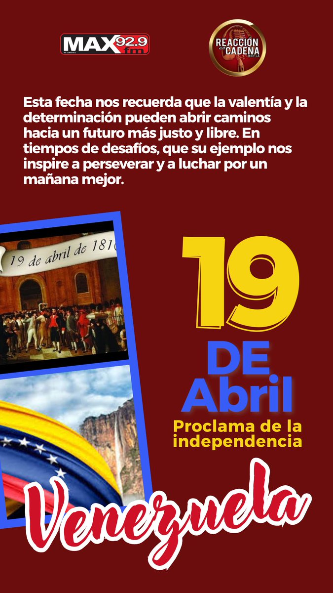 ¡Buenos  días  amigos! hoy  es una  fecha  inspiradora.
#Proclama #Independencia  #Venezuela