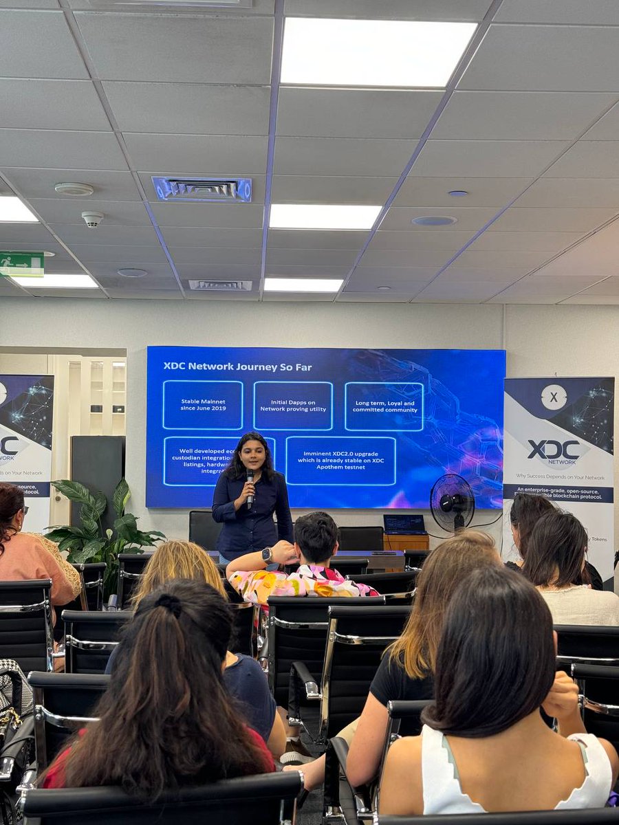 Feel the energy with 'Women in Crypto: Empowering the Future of Blockchain' event happening now in #XDCDevCenter #TOKEN2049 #XDCEvents #XDCNetwork #token2049dubai #TOKEN2049Week #Token2024Dubai #TOKEN2049CryptoFest #Dubai #XDCDevCenter #XDCinDubai