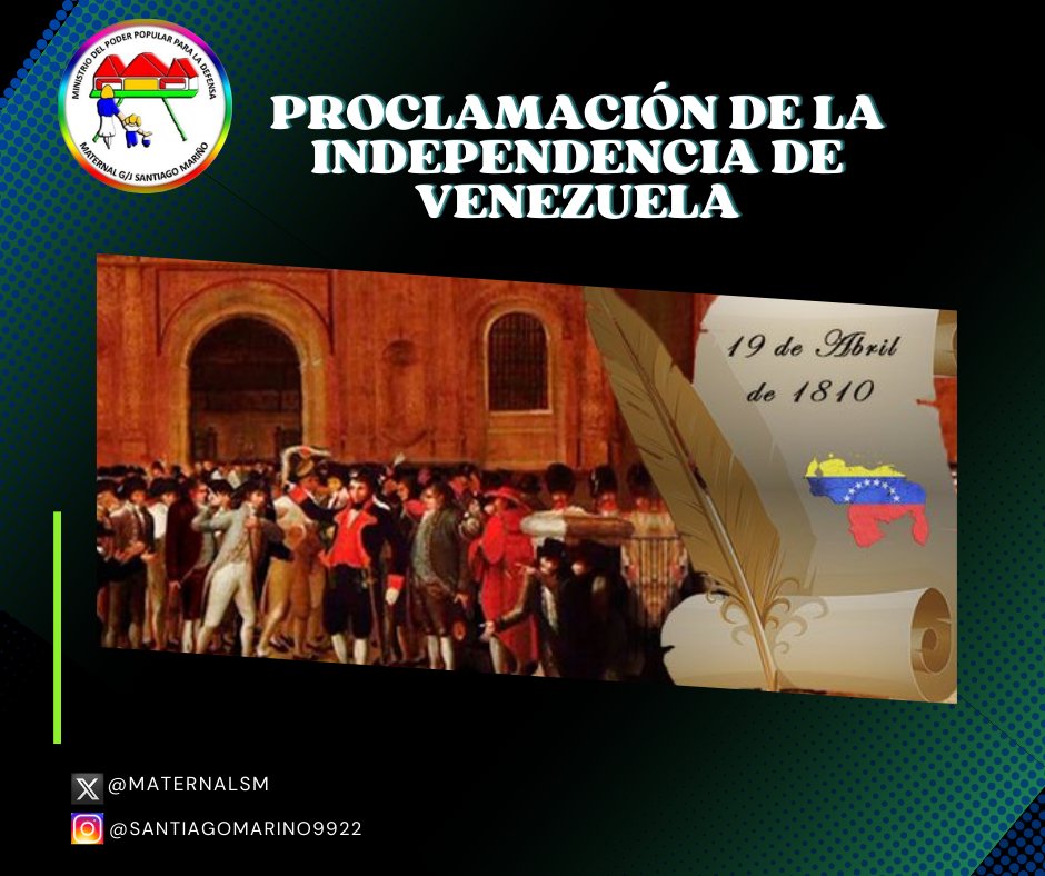 Este #19Abril hace 214 años tuvo lugar en nuestro país un acontecimiento significativo que marcó el inicio de nuestra lucha por la independencia, el primer grito de libertad. No olvidemos los sacrificios y la valentía de nuestros antepasados. #GloriaAlBravoPueblo #FANB #Educación