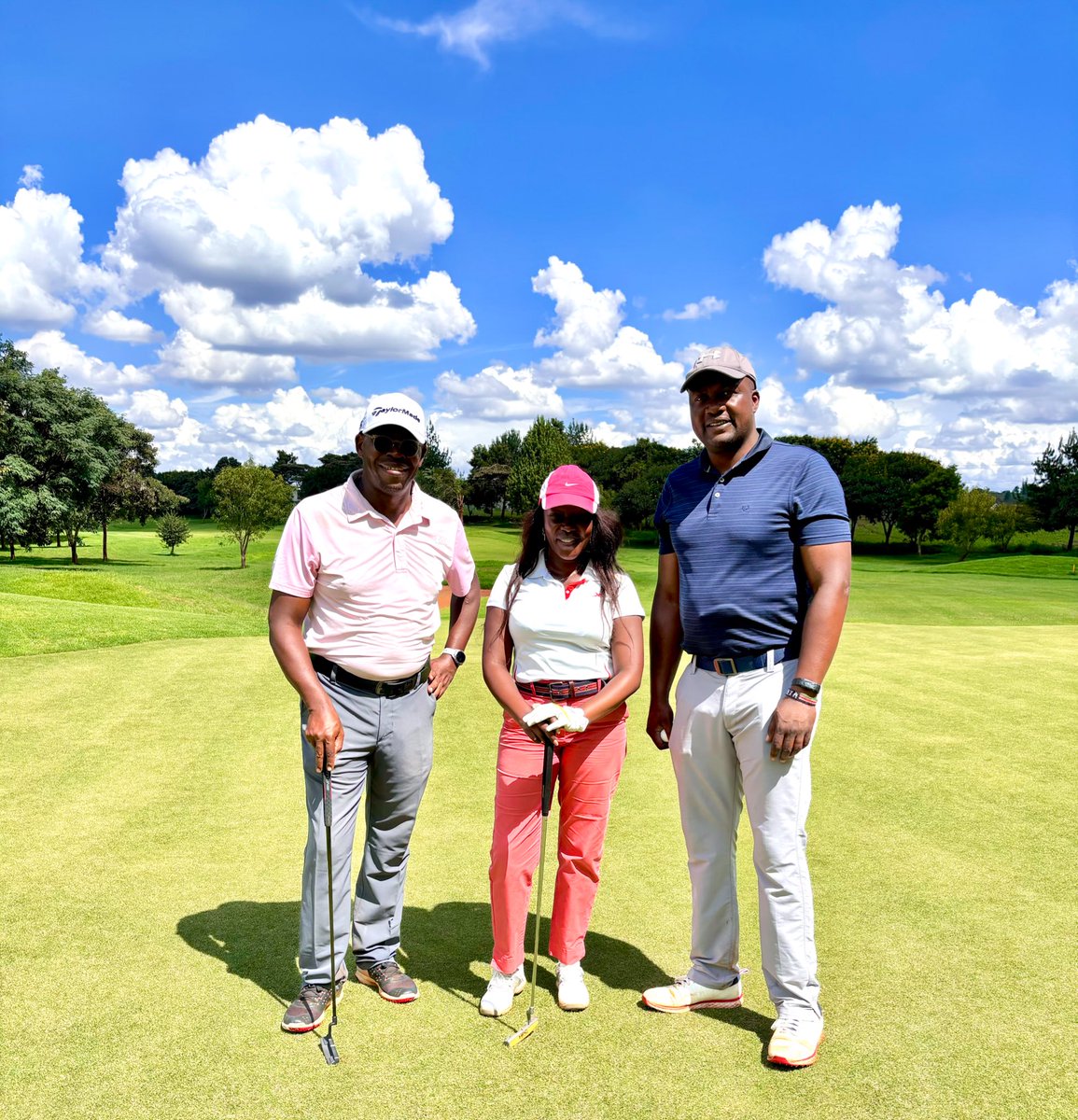 Hole 18. Such a pleasure to play with @robert_muthomi CEO Professional Golfers of Kenya and my friend Wekesa @mbuma