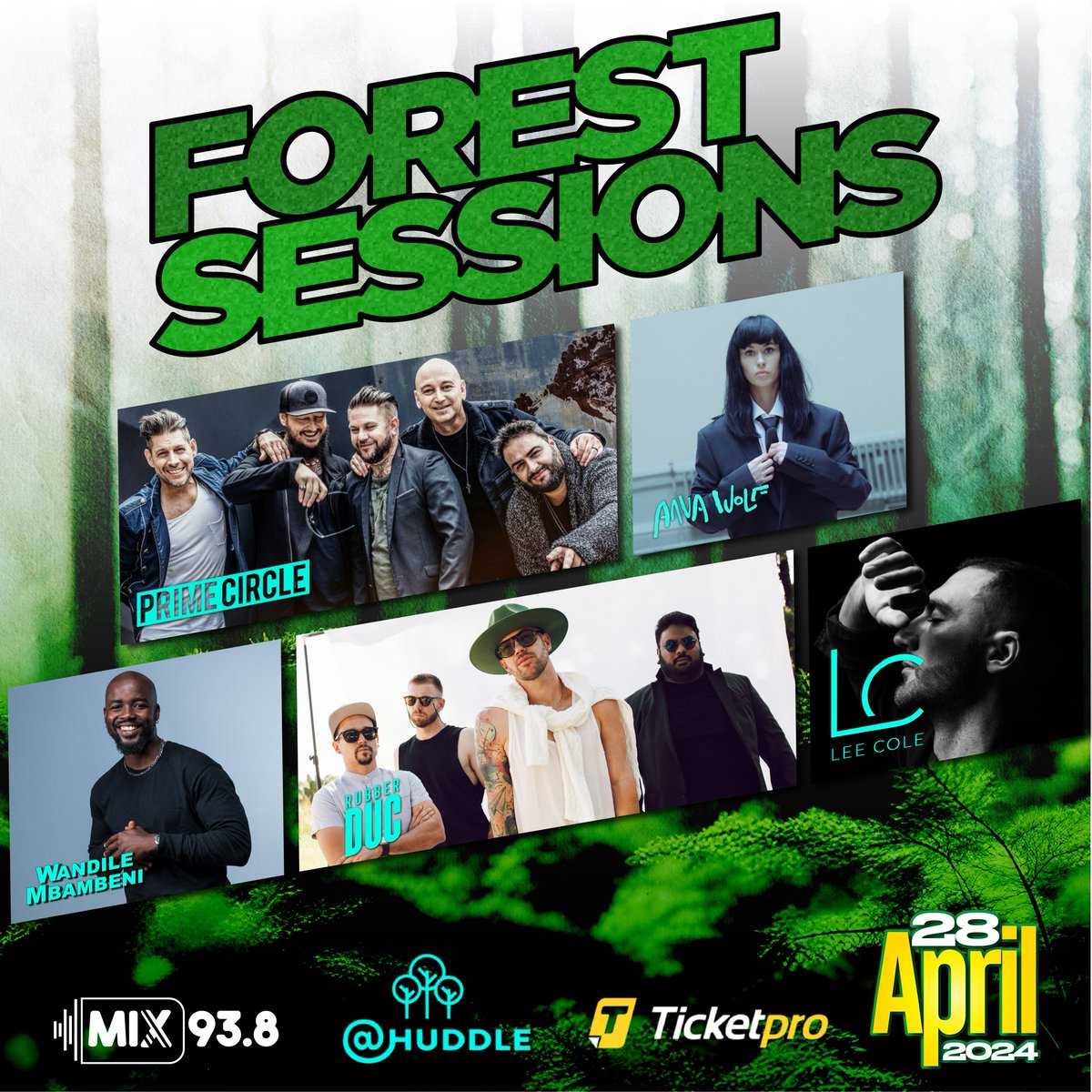 🌳 Dive into nature's symphony at Forest Sessions on April 28th! 🌳 Join us for an unforgettable day of music, relaxation, and connection with nature. 🎶 Date: April 28th 🌲 Location: Huddle Park 🎟️ Tickets: Available now at Ticket Pro: t.ly/O_biU