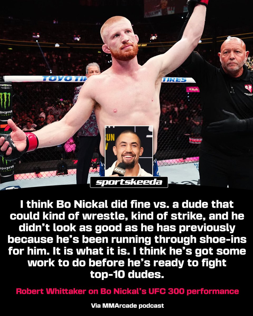 Robert Whittaker was not impressed with Bo Nickal's performance at #UFC300 😬 #UFC #MMA