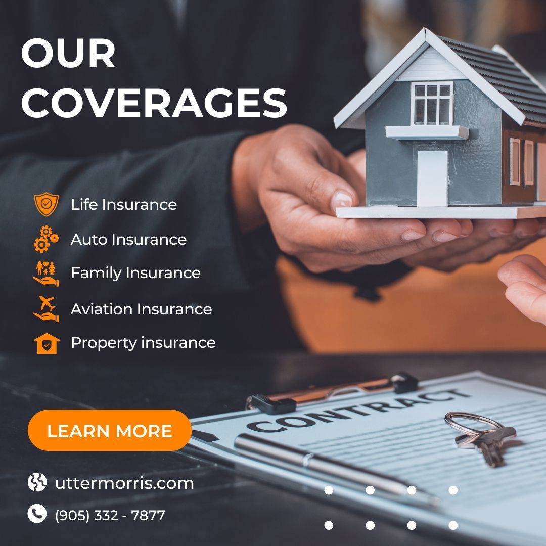 A quick reminder of our policy coverages here at Utter Morris. Don’t see the type of protection you're seeking? Give us a call to find out how we can help you! 

#insurancecoverage #insurancebroker #insuranceburlington #policyplans #protect #homeinsurance #lifeinsurance #auto