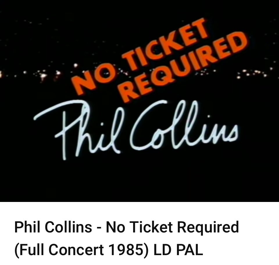 How this Phil Collins video has never gotten an official release on DVD amazes me to this day. Maybe Concord or Rhino will give one of the biggest artists of the ‘80s an official release to this 1985 video and his Live at Perkins Palace 1982 videos? m.youtube.com/watch?v=pWa-PS…
