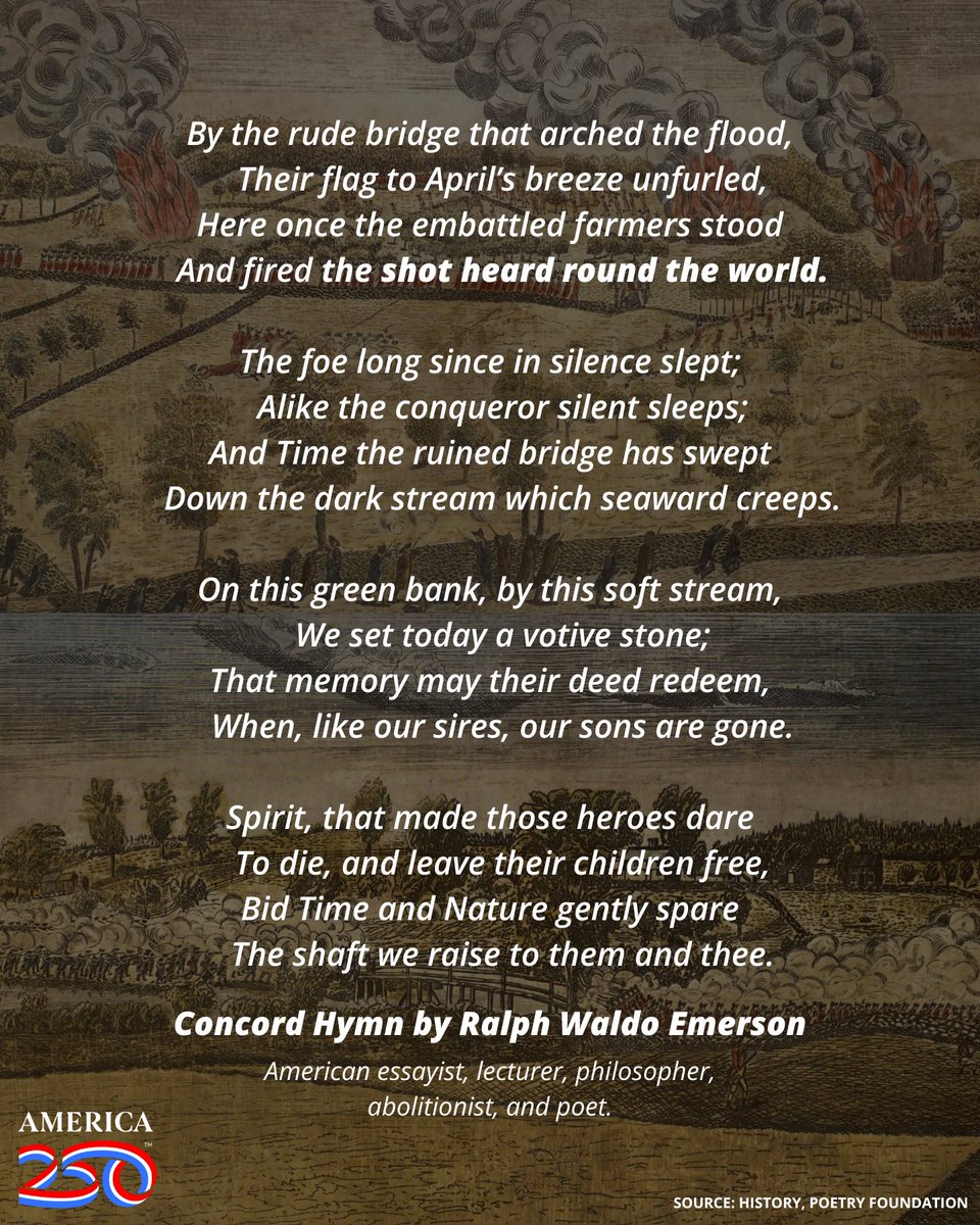 #OnThisDay, 249 years ago, the Battle of Lexington & Concord marked the first shots of the American Revolution. It ignited a movement for liberty that changed the course of history. 🇺🇸 #America250 #AmericanHistory