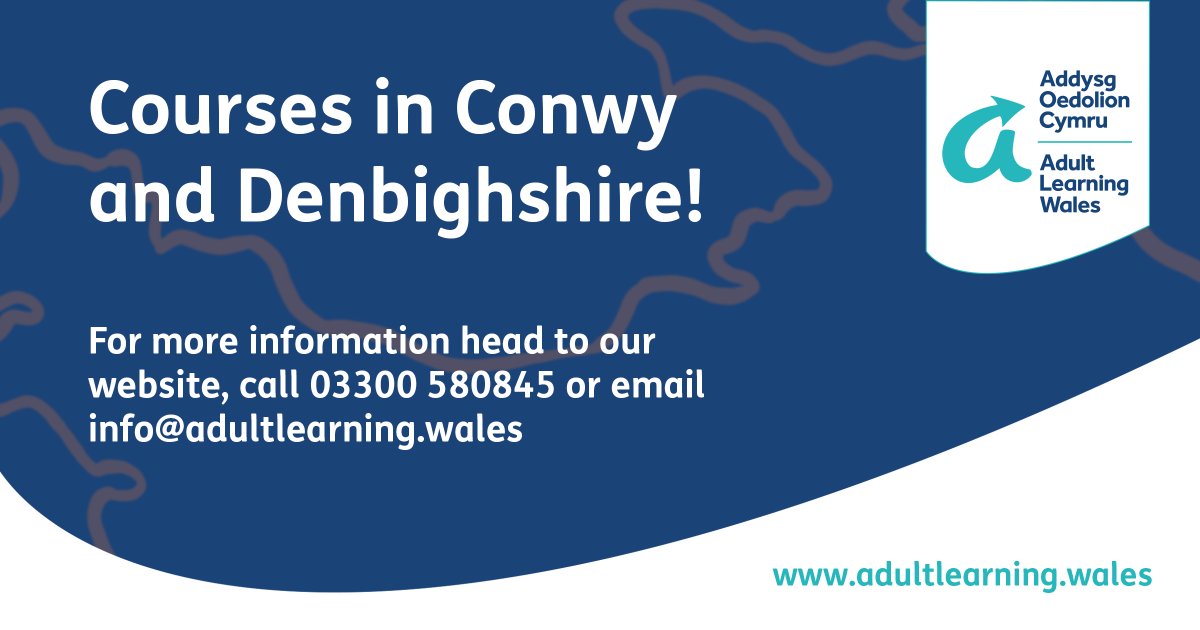 Click here to see our current courses available in Conwy and Denbighshire: ow.ly/IS9L50RjMZV #adultlearningwales #northwales #wales #Denbighshire #conwy #adultcourses #adulteducation