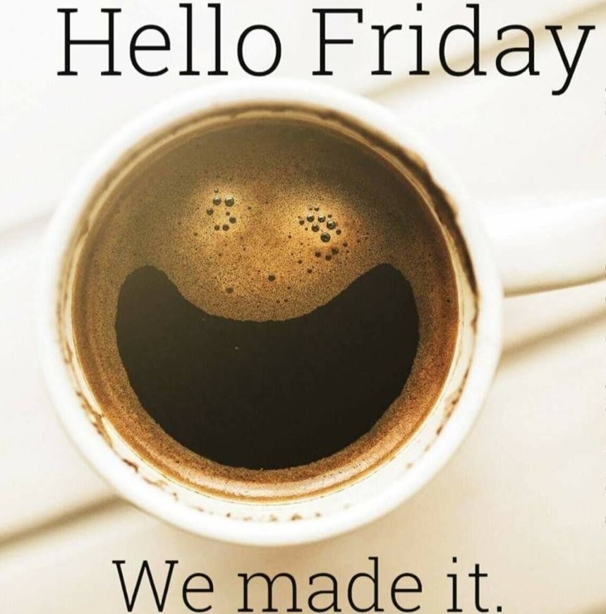 Happy Friday everyone! The weekend is finally here, and it's time to kick back, relax, and enjoy some well-deserved rest and happiness. Have a fantastic day!

 #HappyFriday #WeekendVibes #FridayFeels