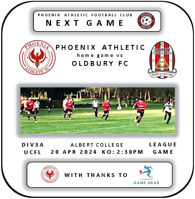We welcome <a href="/UCFL_/">United Churches Football League</a> Div3a league leaders <a href="/oldburyofc/">Oldbury Football Club</a> to #Albo this Sat. Massive #respect for our opponents who beat us 3:0 in the reverse fixture in December, so tomorrow a big test for us on the back of some positive results. All support welcome. #Thanks #gamegearie. #upthephoenix