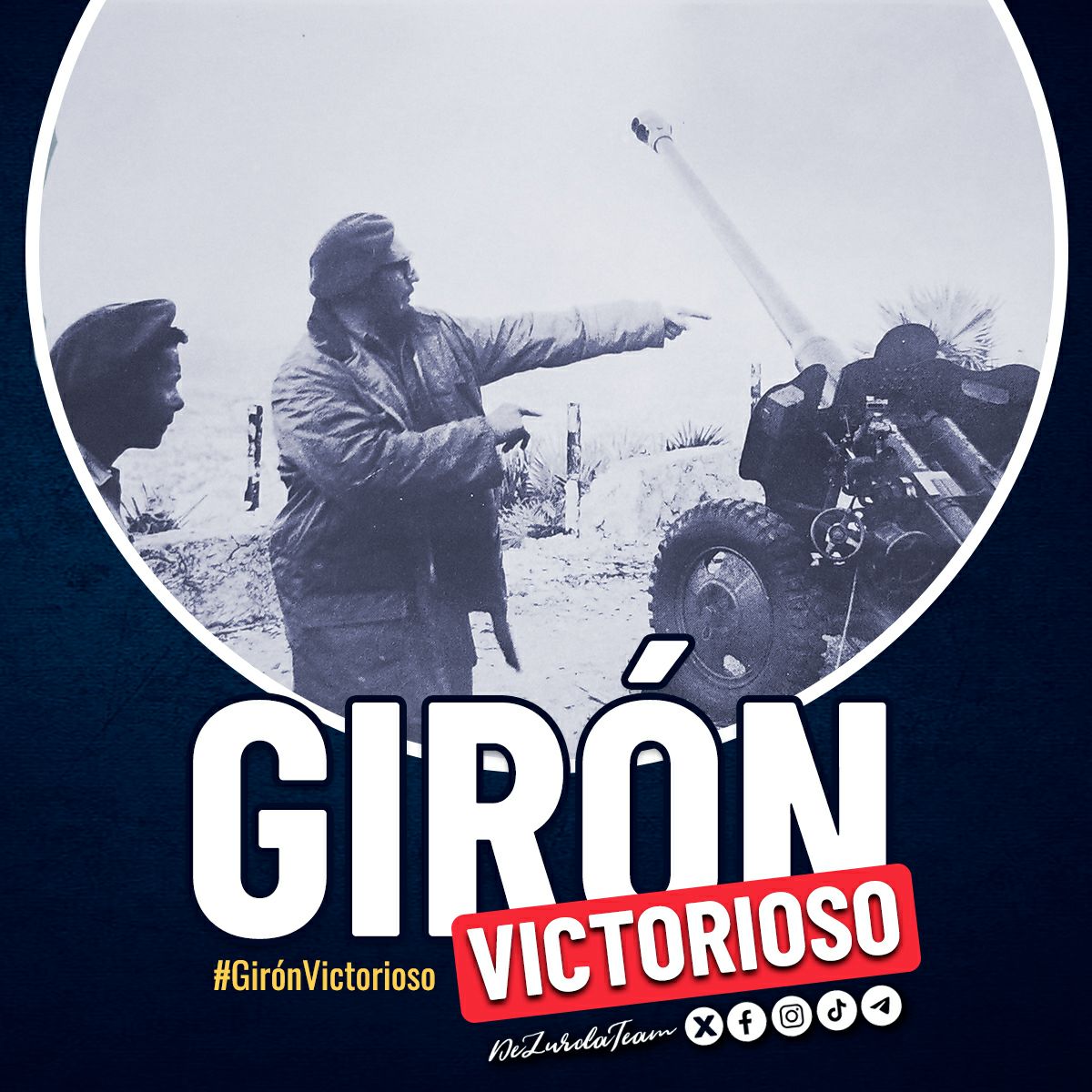 La victoria del pueblo cubano en Playa Girón, el 19 de abril de 1961, se inscribe como uno de los hechos más gloriosos de la historia Patria y significa la primera gran derrota del imperialismo yanqui en América Latina. #GironVictorioso