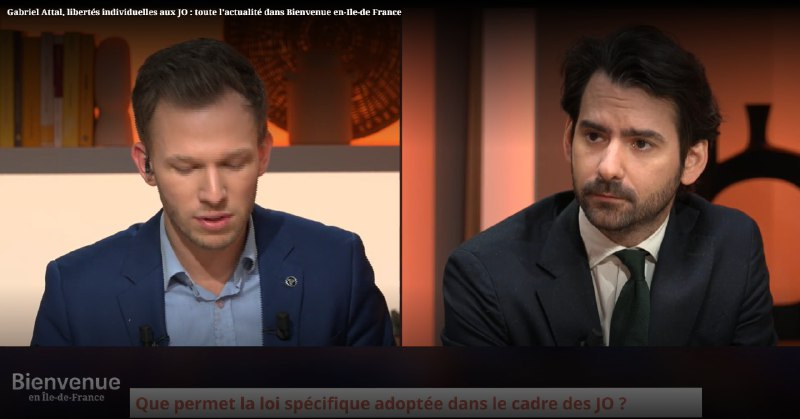 📷Thibault Mercier, président du @CercleDL, était l'invité de @DCanivez de @LeFigaroTV pour évoquer les restrictions de libertés pendant les #JO et la mise en place d'un contrôle technologique de la population. Retrouvez son intervention sur video.lefigaro.fr/figaro/video/g… #QRCode