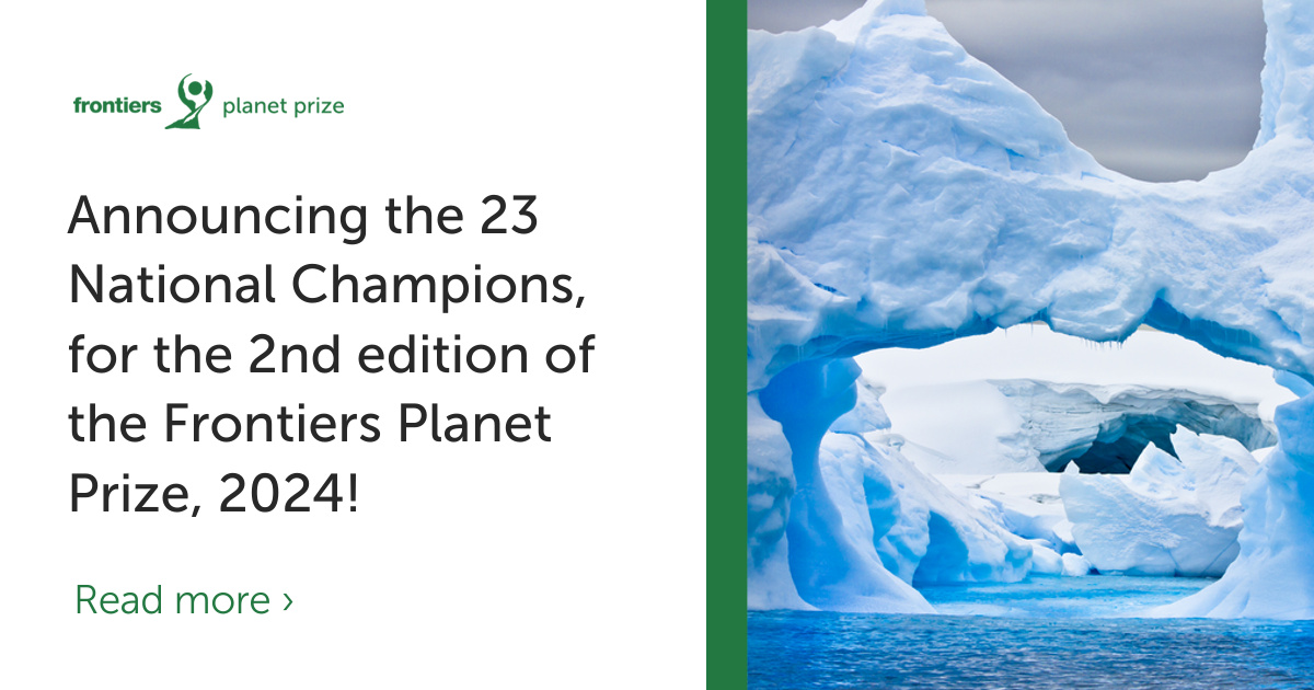 The National Champions of the #FrontiersPlanetPrize have been announced 🏆 It recognises scientists whose research contributes to accelerating solutions that ensure humanity remains safely within the boundaries of the Earth’s ecosystem. Congratulations! frontiersplanetprize.org