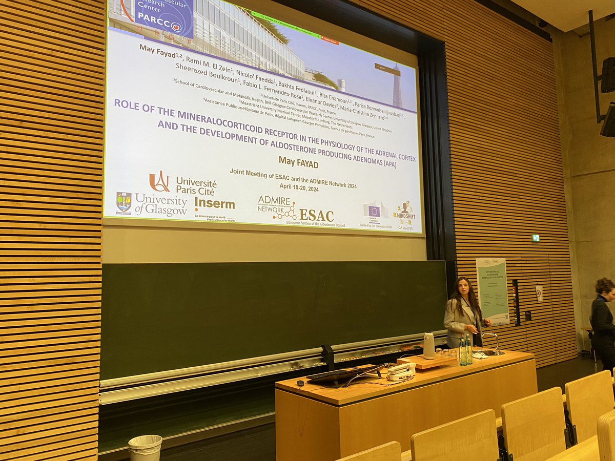 BoulkrounS's tweet photo. Great talk of @mayfayad1 about the role of MR in the adrenal cortex at the Admire - ESAC joint meeting
#ESAC2024
@AldolabZ @parcc_inserm @univ_paris_cite https://t.co/ttlCvpGonP