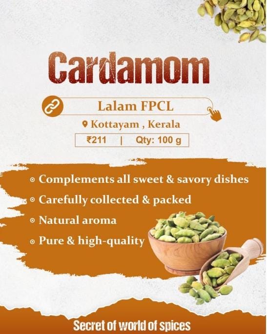 Spicy time!

This high-quality cardamom adds a naturally sweet flavour to all dishes. It also supports your digestive health.

Buy from FPO farmers at👇

mystore.in/en/product/bec…

Pure & natural

@AgriGoI @ONDC_Official @PIB_India @mygovindia #VocalForLocal #HealthyEating #healthy
