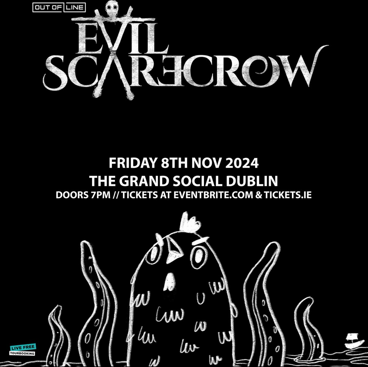 // 𝐍𝐄𝐖 𝐒𝐇𝐎𝐖 // @EvilScarecrowUK Friday 8th November The Grand Social Doors 7pm Tickets + more info thegrandsocial.ie #evil #heavy #tour #Dublin