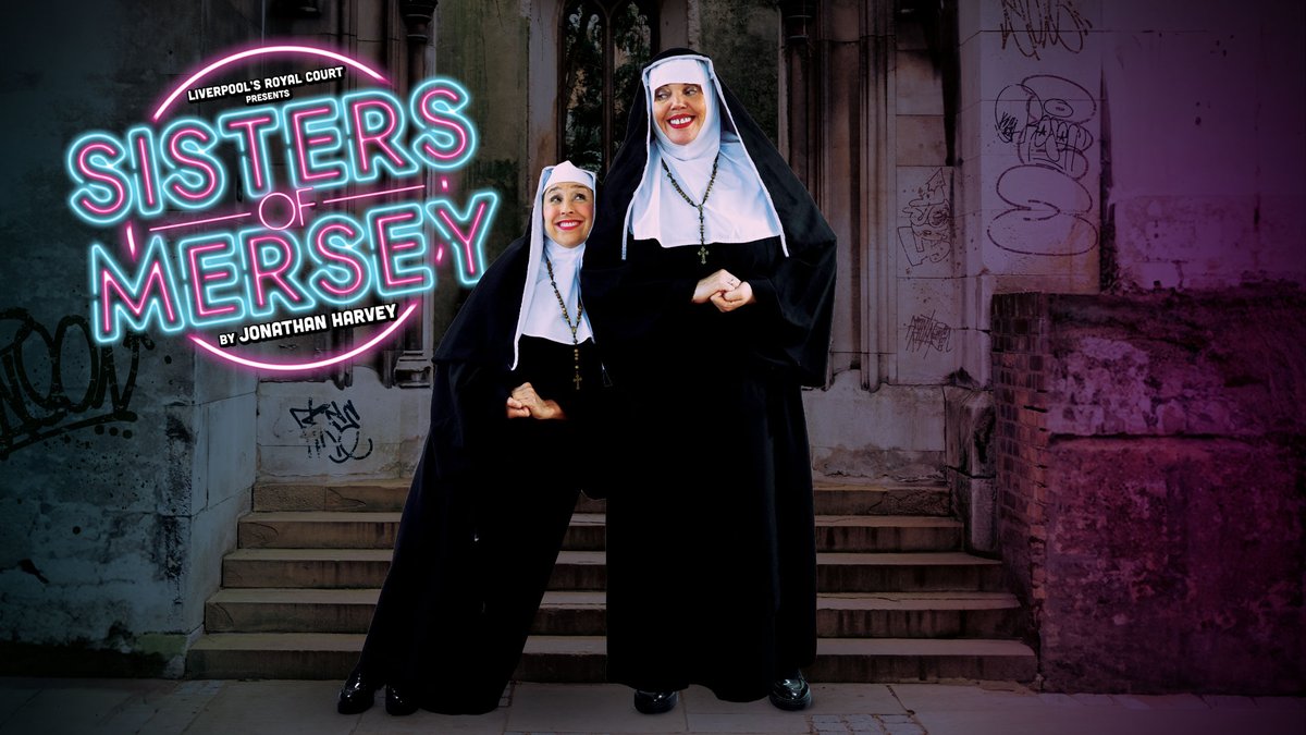 Sister Petra and Sister Brenda have grown up in St Elmo’s Convent in Dingle as identical twins but Monsignor Michael has some shocking news for them. They are not twins at all!🤯 Find out what happens next in... Sisters Of Mersey!🤩🤩 Book now: liverpoolsroyalcourt.com/main_stage/sis…