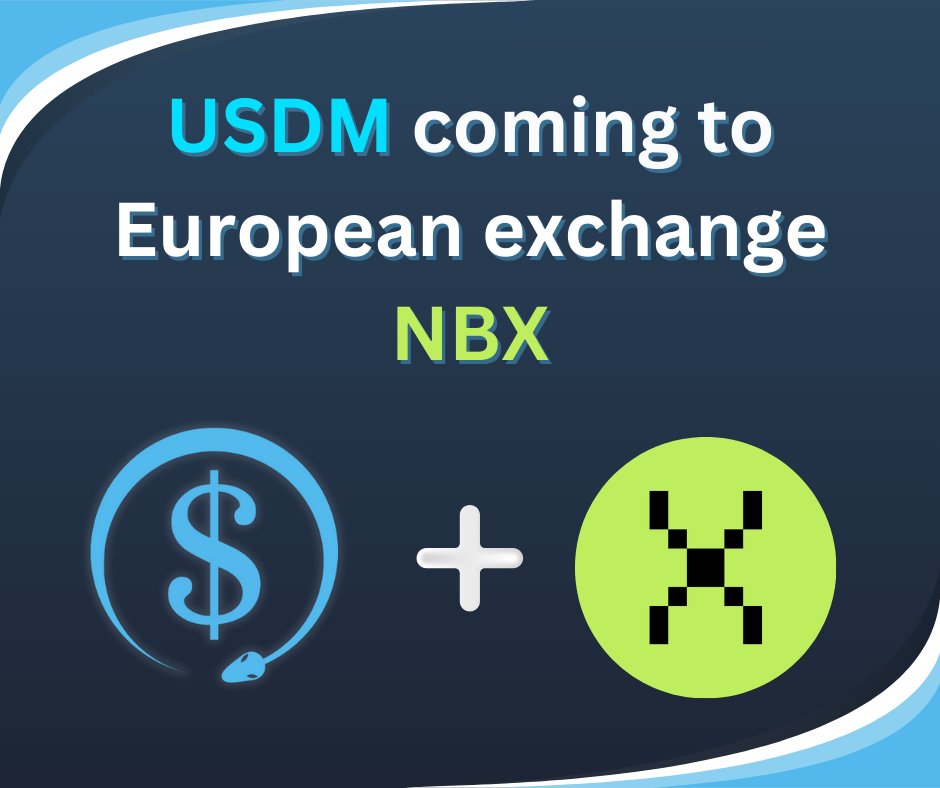 We're excited to announce our first CEX partnership with @nbxcom!

Norwegian Block Exchange (NBX) will enable $USDM minting and redeeming for the #CardanoCommunity throughout the entire EU!

Read the full press release here: live.euronext.com/nb/product/equ…