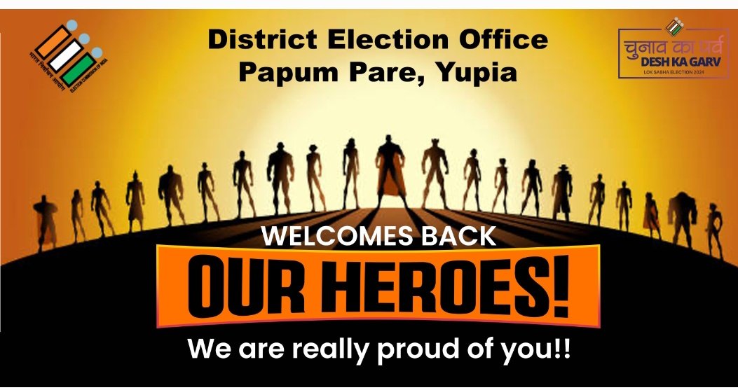 This is how we welcome back our polling teams!!!!!

<a href="/ceoarunachal/">Chief Electoral Officer Arunachal Pradesh</a>
<a href="/ceoarunachal/">Chief Electoral Officer Arunachal Pradesh</a>
<a href="/ArunachalDIPR/">ARUNACHAL IPR</a> 

#ChunavKaParv 
#DeshKaParv 
#Elections2024
