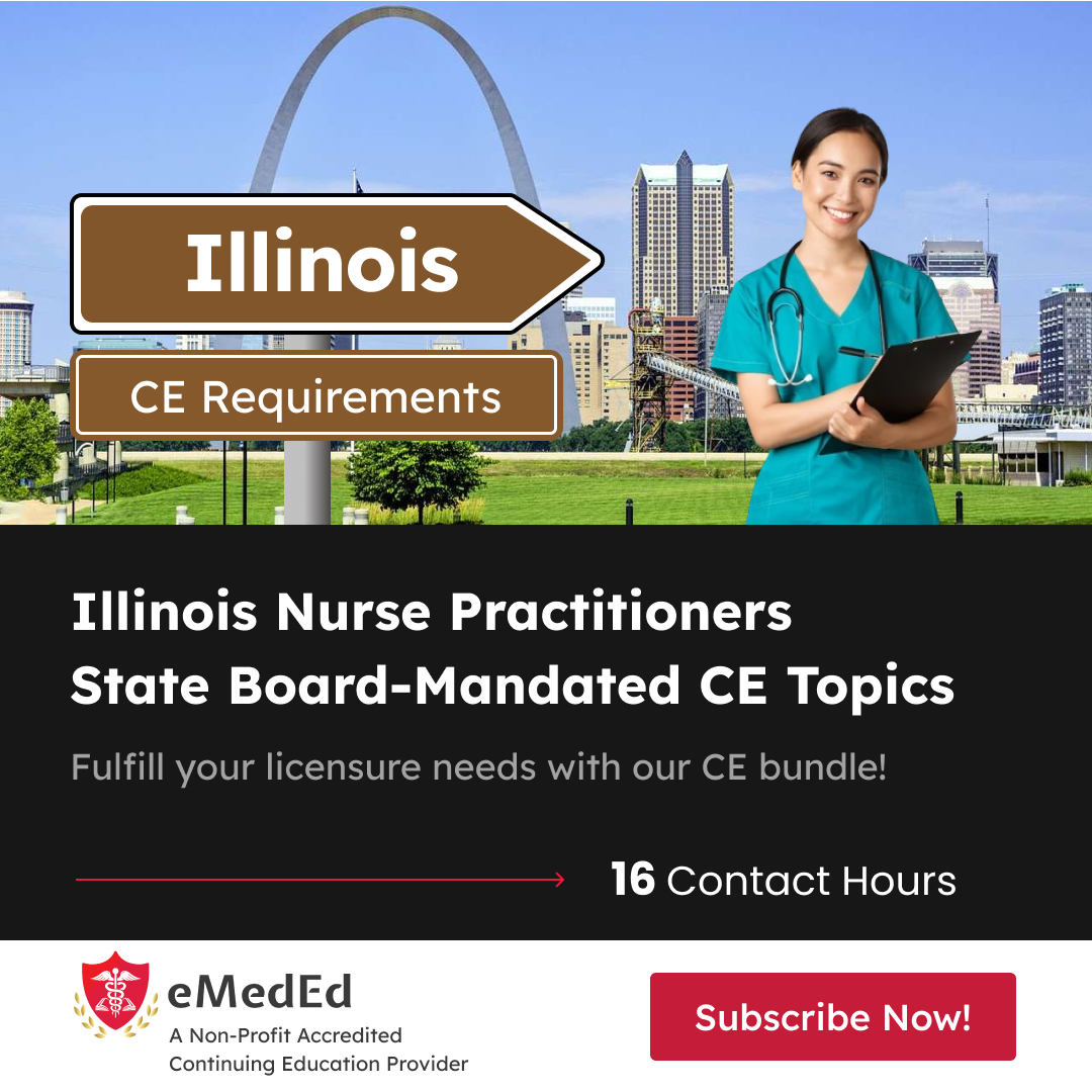 📚 Enhance your license renewal process with the Illinois Nurse Practitioners State Board required courses bundle - bit.ly/48EqgGA 

#NursePractitioners #Illinois #NursingBoard #ContinuingEducation #ProfessionalDevelopment #MedicalEducation #eMedEd